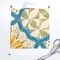 Geometric Tile Blue Green Floral Hand Drawn Watercolor Tropical Summer Coastal Custom Printed Fabric by Spoonflower Various Fabrics by the Yard or Fat Quarter